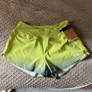 NWT North Face Shorts in neon yellow M